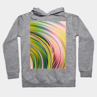 Pink, Yellow & Green Abstract Colorful Art Strands Hoodie